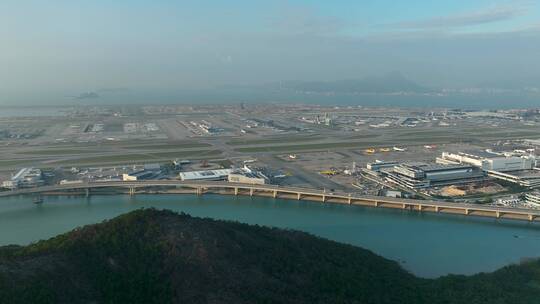 香港国际机场鸟瞰视频素材模板下载