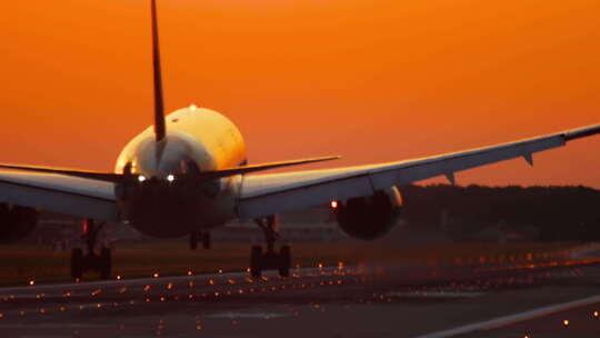 飞机起飞特写航空公司出行视频素材模板下载