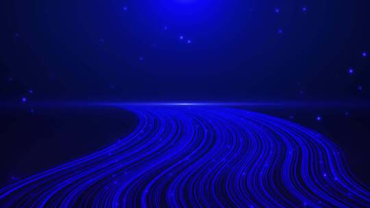 科技蓝色粒子光线 蓝色粒子河流背景