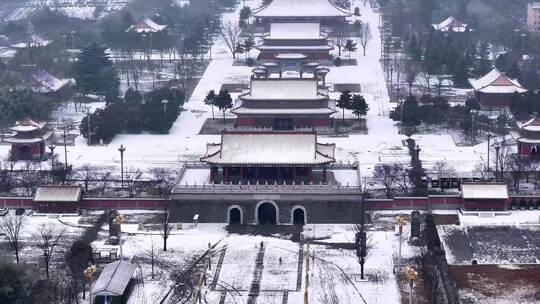 陕西周至县楼观台景区雪景