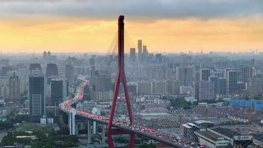 杨浦大桥 上海交通车流