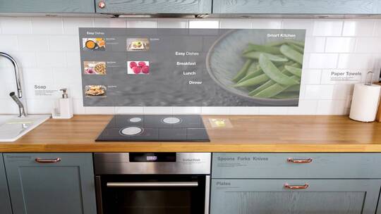 未来智能家居厨房科技生活饮食场景实拍素材