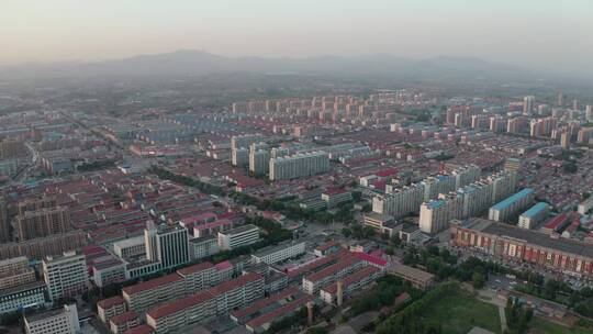 县级市 城市航拍 建筑 平房 高楼 新农村