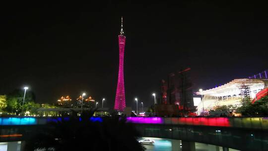 广州城市夜景灯光