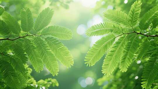 绿叶树叶阳光清新自然背景植物生态