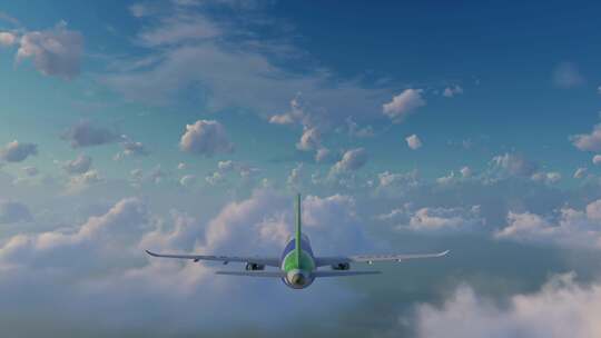 4K飞机云层飞行