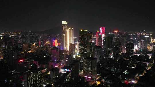 南京新街口夜景航拍