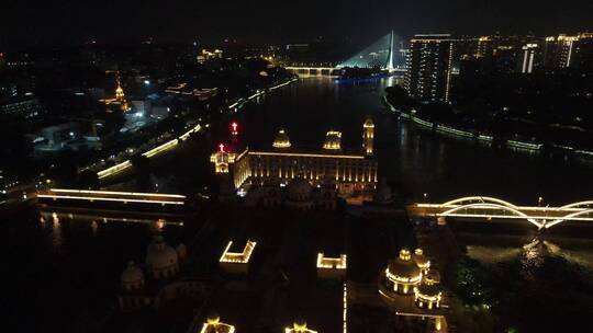 福州中洲岛夜景航怕