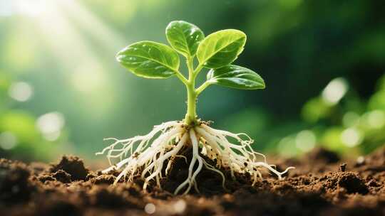 幼苗生长特写素材