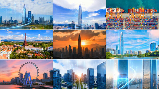 深圳航拍深圳延时宣传片高清在线视频素材下载