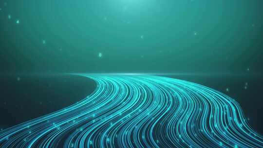 科技蓝粒子光线 青蓝色粒子河流背景