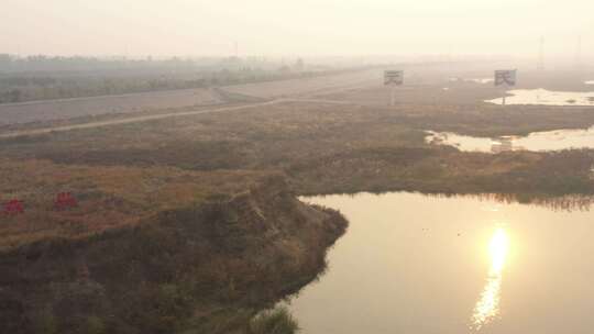 航拍 湿地 鸟 自然保护区 湿地保护区 北方