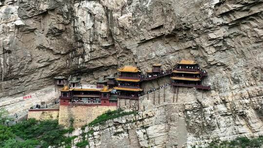 山西大同悬空寺航拍