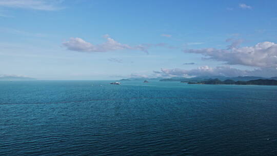 4k航拍深圳东部沿海大海美丽风景