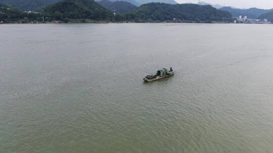 航拍浙江杭州桐庐山区自然风景