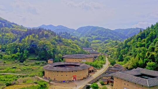 福建南靖土楼航拍