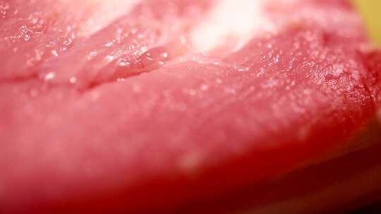 新鲜食材大肉猪肉特写实拍视频素材