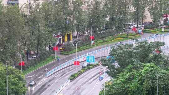 城市街景车流 重庆北碚视频素材模板下载
