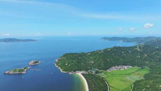 广东江门上川岛飞沙滩海岸线航拍