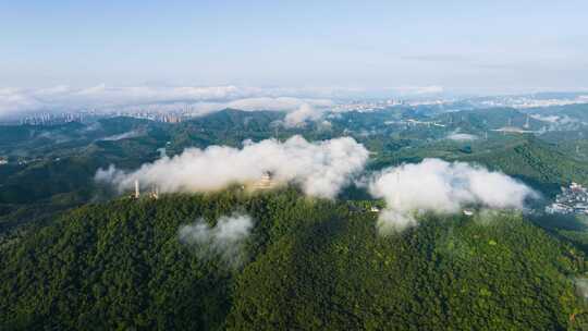 惠州高榜山挂榜阁云海航拍延时4K