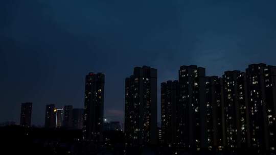 城市楼房夜景