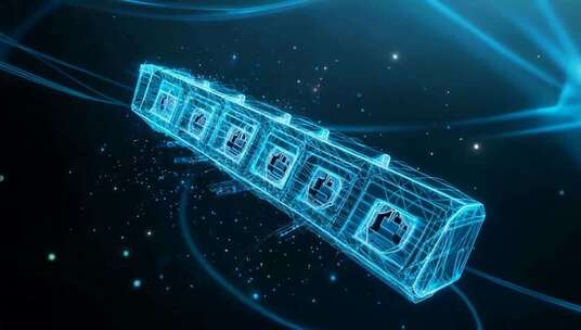 3D渲染网络科技插座素材