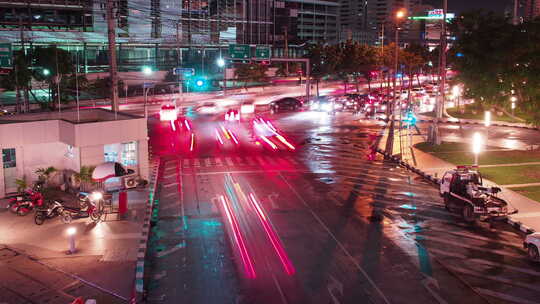 夜间交通堵塞