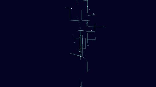 三维科技感电路板生长线条场景