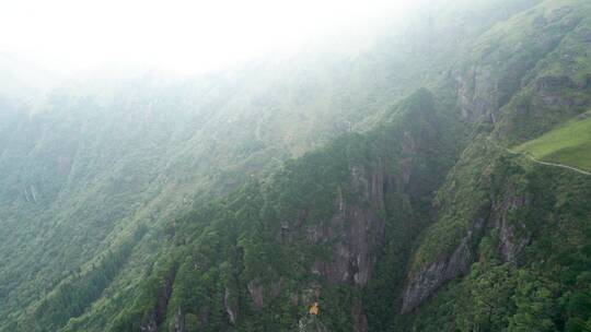 航拍武功山自然地貌石峰4k视频