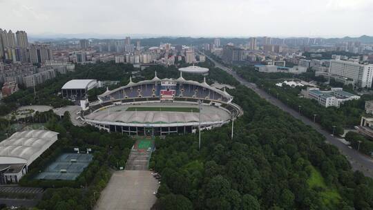 旅游景区湖南益阳奥林匹克公园视频素材模板下载