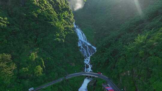 南恩瀑布 云南 瀑布 高山流水 流水