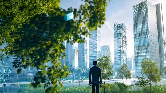 未来视界科技自然 和谐共生虚拟生态数字地