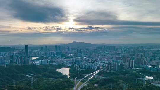 深圳星河日落延时