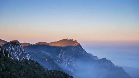 庐山仰天坪黄昏自然景观延时