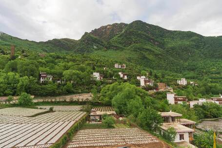 川西阿坝藏寨延时摄影