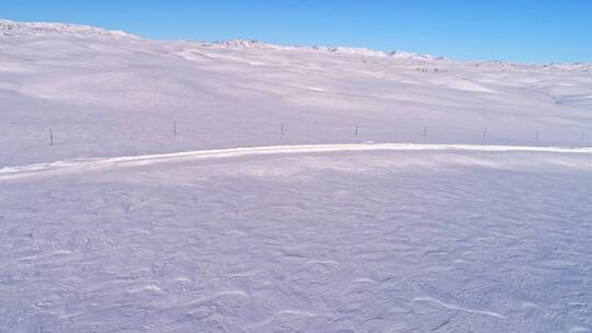 新疆冰封的喀纳斯雪原视频素材模板下载