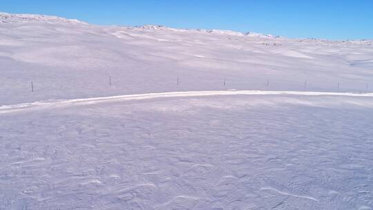 新疆冰封的喀纳斯雪原