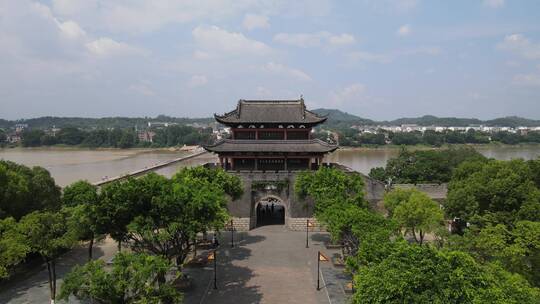 江西赣州江南宋城4A景区航拍