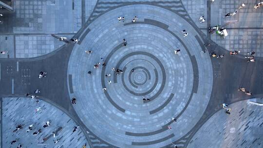杭州银泰广场航拍俯拍视频素材模板下载