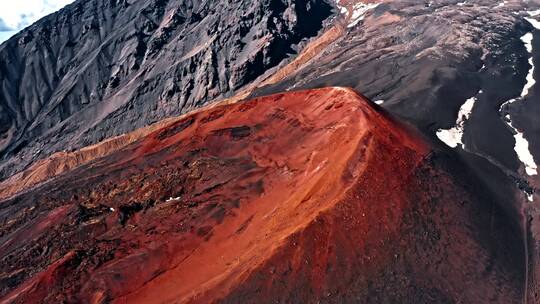 火山岩石景观航拍