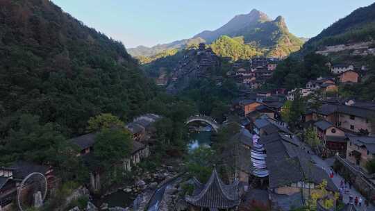 江西上饶市望仙谷仙侠世界盛世繁华古镇夜景