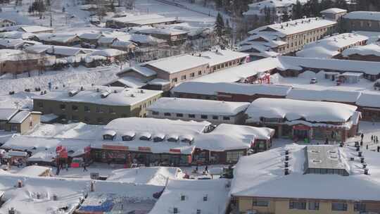 雪乡航拍空镜