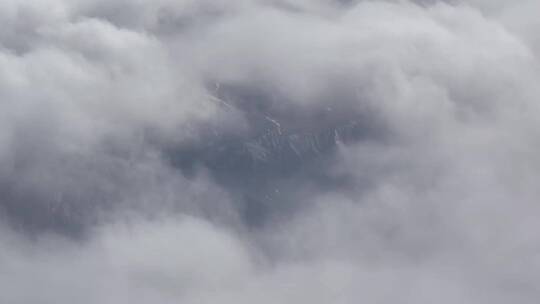 飞机上航拍 俯瞰雪山 藏区大气_1649