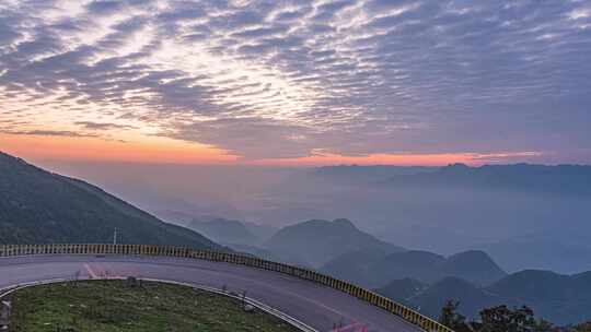 8K壮丽长江三峡山峦朝霞延时