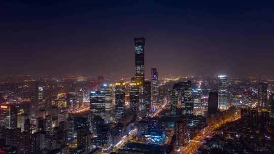 粤港澳大湾区城市繁华夜景深圳CBD城市核心