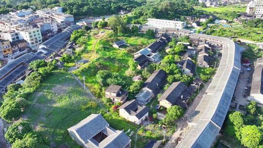 航拍福建漳州平和庄上土楼乡村风光