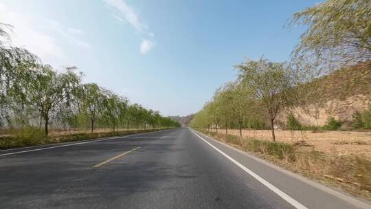 秋天城市道路开车第一视角  记录仪视角