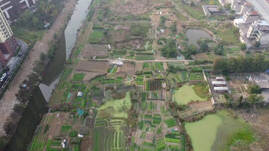 航拍湖北黄冈浠水县农村建设