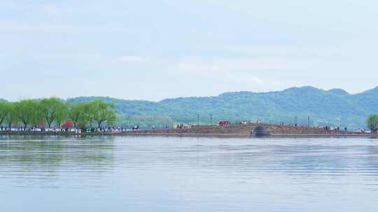 杭州西湖白堤玉带桥风景