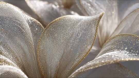 微距特写金色网状花瓣